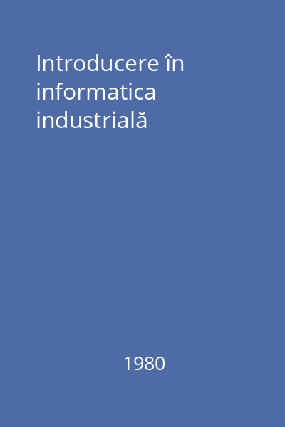 Introducere în informatica industrială