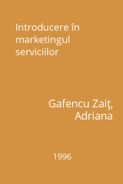 Introducere în marketingul serviciilor