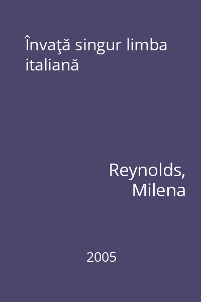 Învaţă singur limba italiană