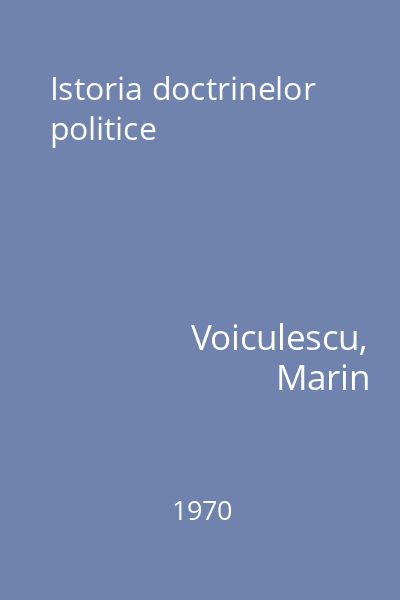 Istoria doctrinelor politice