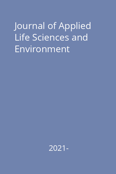 Journal of Applied Life Sciences and Environment