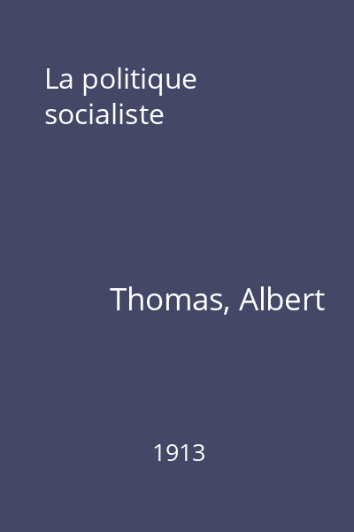 La politique socialiste
