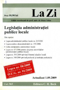 Legislația administrației publice locale : actualizat septembrie 2009