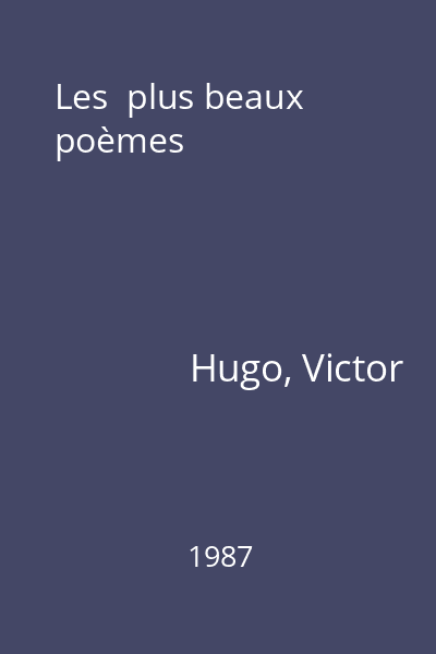 Les  plus beaux poèmes