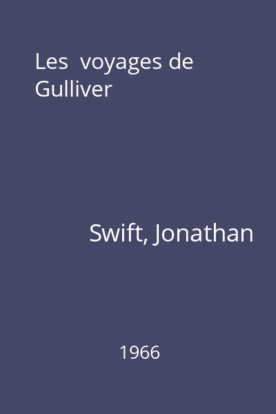 Les  voyages de Gulliver