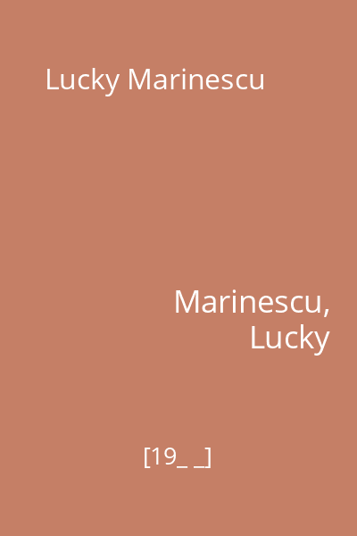 Lucky Marinescu
