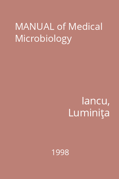MANUAL of Medical Microbiology