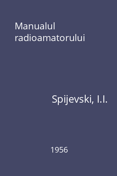 Manualul radioamatorului