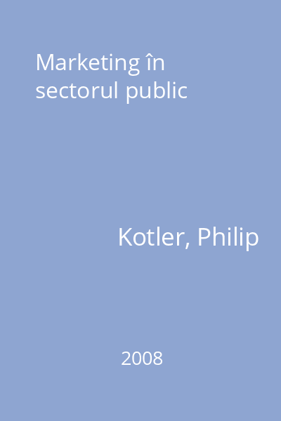 Marketing în sectorul public
