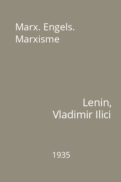 Marx. Engels. Marxisme