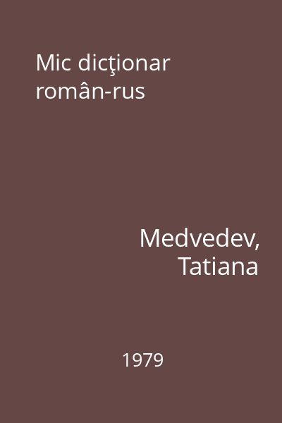 Mic dicţionar român-rus