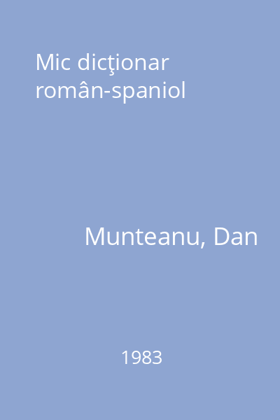 Mic dicţionar român-spaniol