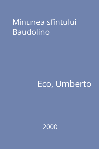 Minunea sfîntului Baudolino
