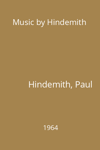 Music by Hindemith