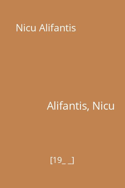 Nicu Alifantis