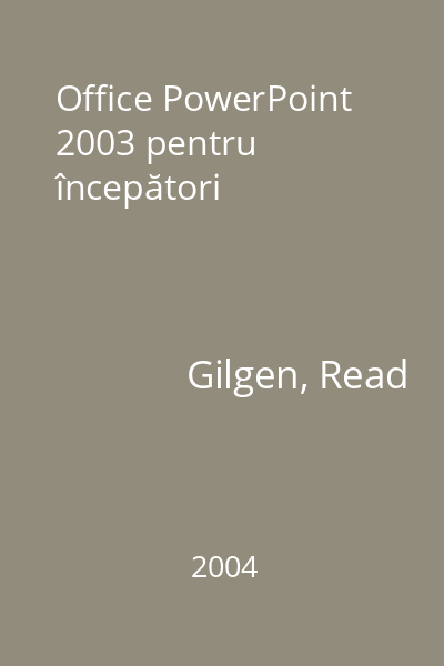 Office PowerPoint 2003 pentru începători