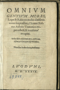 Omnium gentium mores, leges et ritus ex multis clarissimis rerum