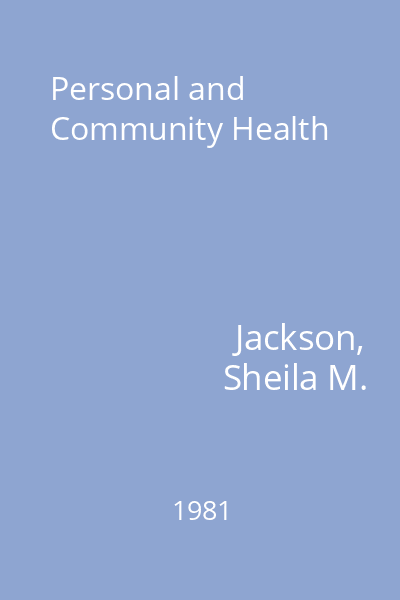 Personal and Community Health
