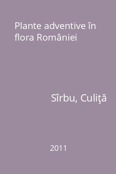 Plante adventive în flora României