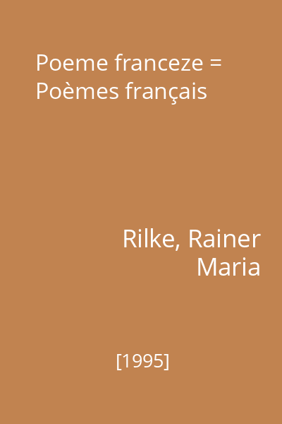 Poeme franceze = Poèmes français