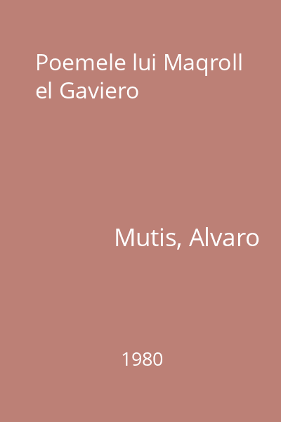 Poemele lui Maqroll el Gaviero