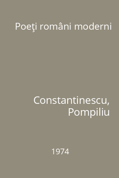 Poeţi români moderni