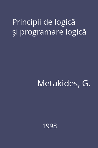Principii de logică şi programare logică