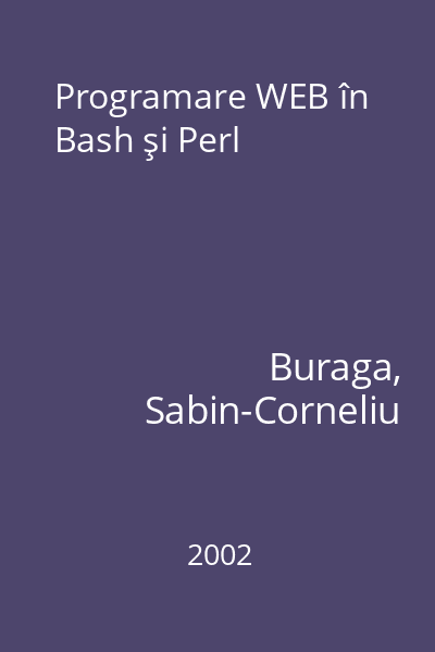 Programare WEB în Bash şi Perl