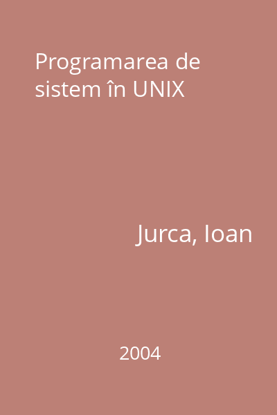 Programarea de sistem în UNIX