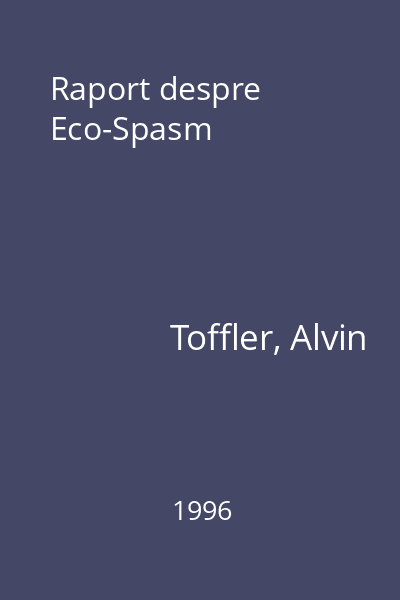 Raport despre Eco-Spasm