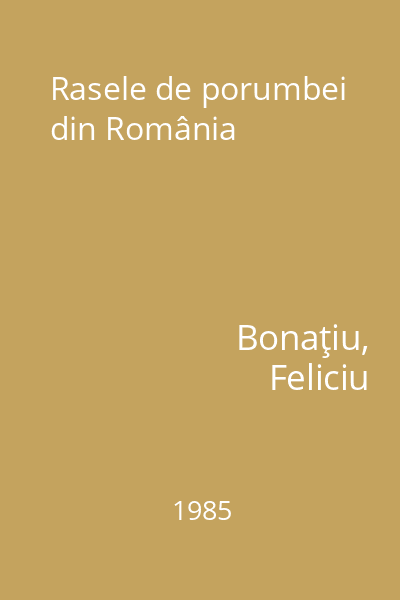 Rasele de porumbei din România