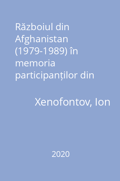 Războiul din Afghanistan (1979-1989) în memoria participanților din RSS Moldovenească