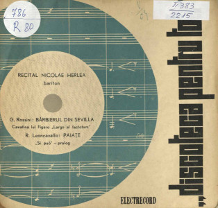 Recital Nicolae Herlea-bariton : Bărbierul din Sevilla; Paiațe