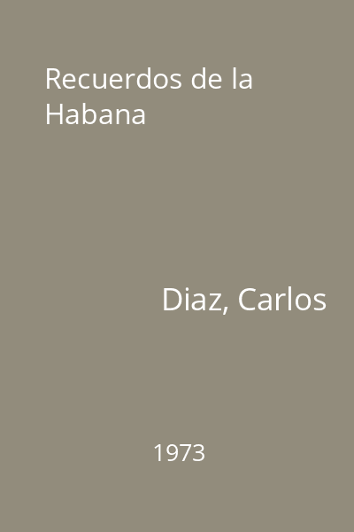 Recuerdos de la Habana