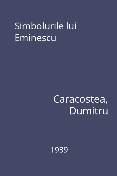 Simbolurile lui Eminescu