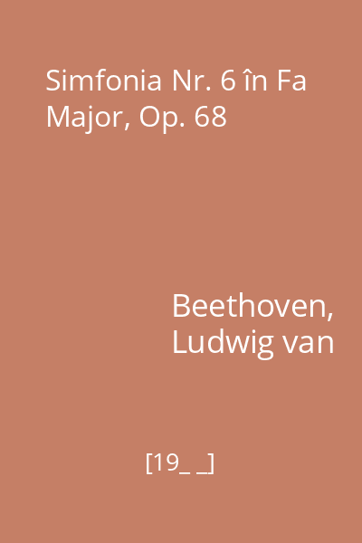 Simfonia Nr. 6 în Fa Major, Op. 68