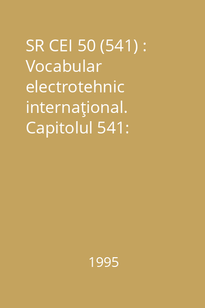 SR CEI 50 (541) : Vocabular electrotehnic internaţional. Capitolul 541: Circuite imprimate