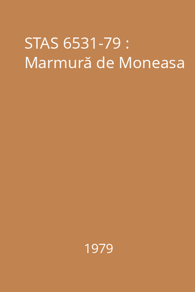STAS 6531-79 : Marmură de Moneasa
