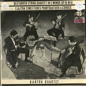 String Quartet in C Minor, Op.18, No.4; Cinq Etudes pour Quatuor a cordes : Bartok Quartet