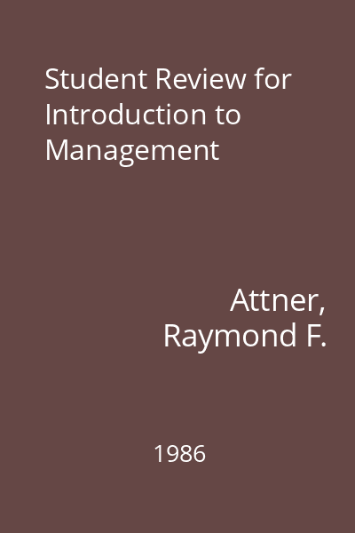 Student Review for Introduction to Management