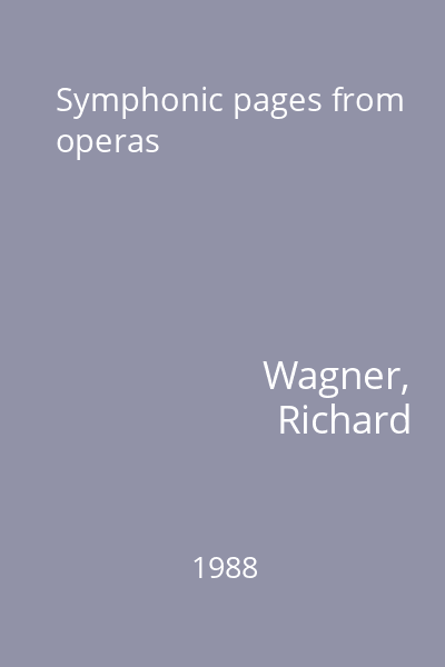 Symphonic pages from operas