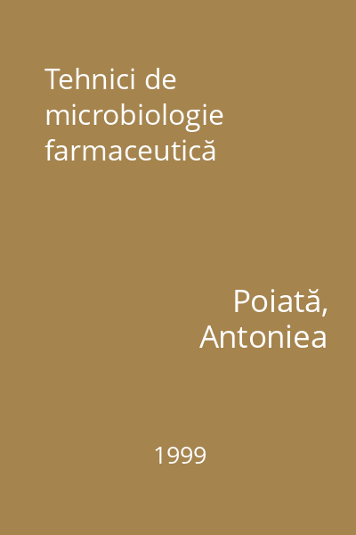 Tehnici de microbiologie farmaceutică