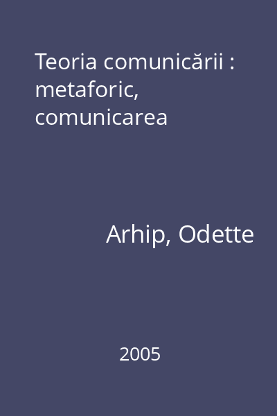 Teoria comunicării : metaforic, comunicarea