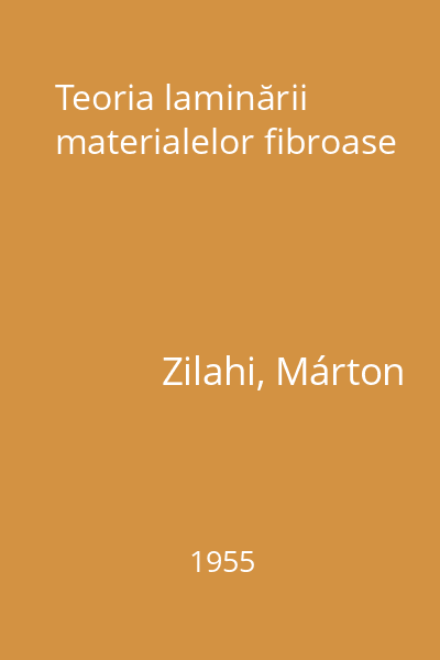 Teoria laminării materialelor fibroase