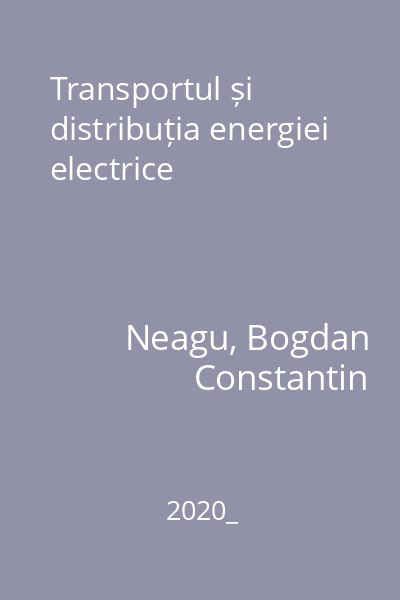 Transportul și distribuția energiei electrice