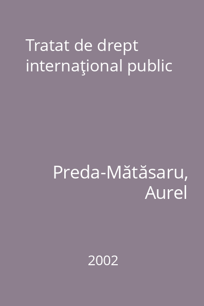 Tratat de drept internaţional public