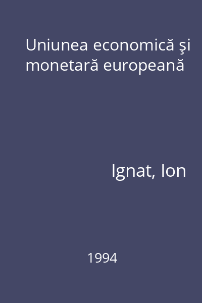 Uniunea economică şi monetară europeană