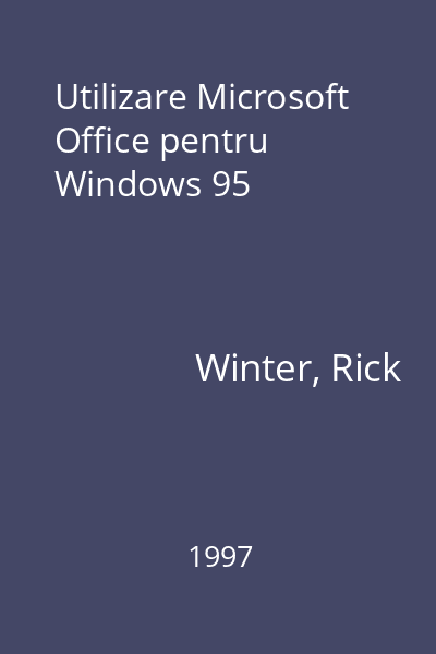 Utilizare Microsoft Office pentru Windows 95