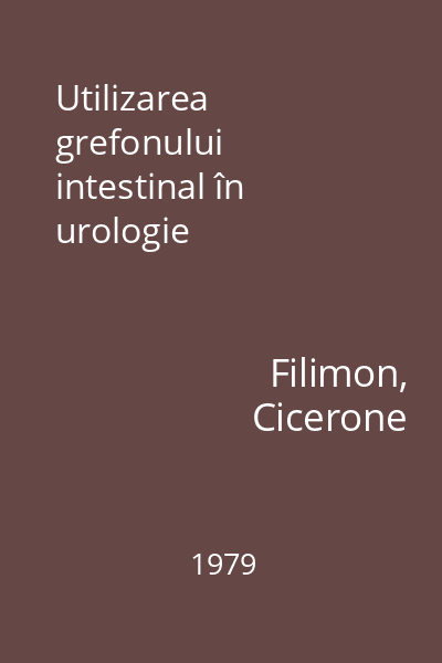 Utilizarea grefonului intestinal în urologie