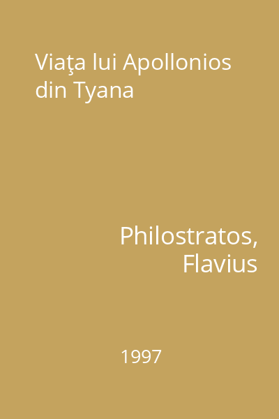 Viaţa lui Apollonios din Tyana